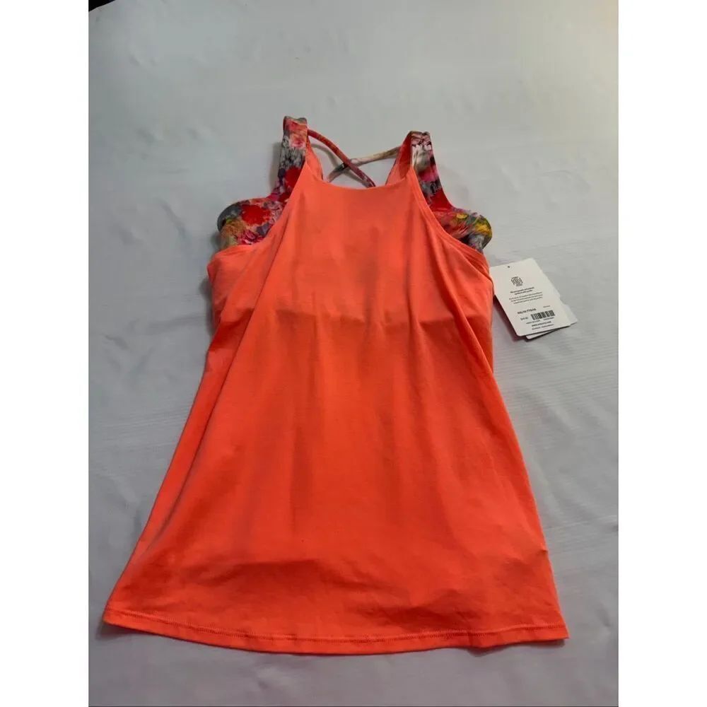 ATHLETA GIRL TIMES TWO RENEWED BLOOM SPRING PINK TANK SIZE XXL/16 New
